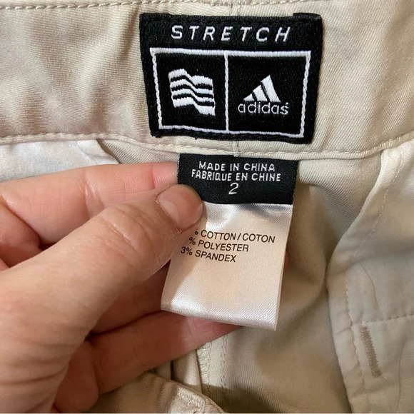 Adidas women’s khaki lightweight athletic golf stretch capri pants in size 2 - Picture 5 of 10